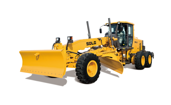 SDLG yellow motor grader with large blade