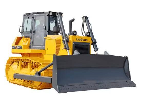Liugong yellow bulldozer in clean studio shot