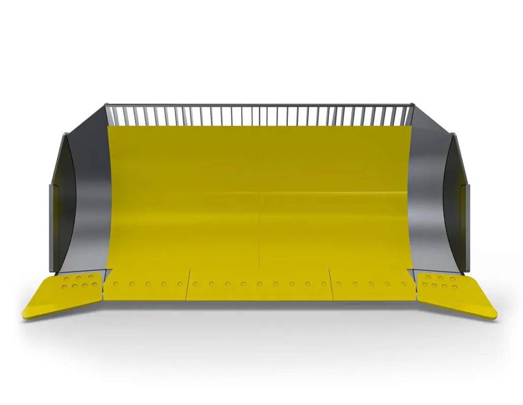 Bulldozer equipped with semi-U blade on site