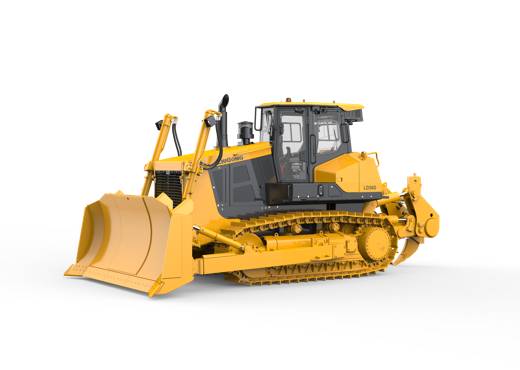 Liugong yellow bulldozer studio shot