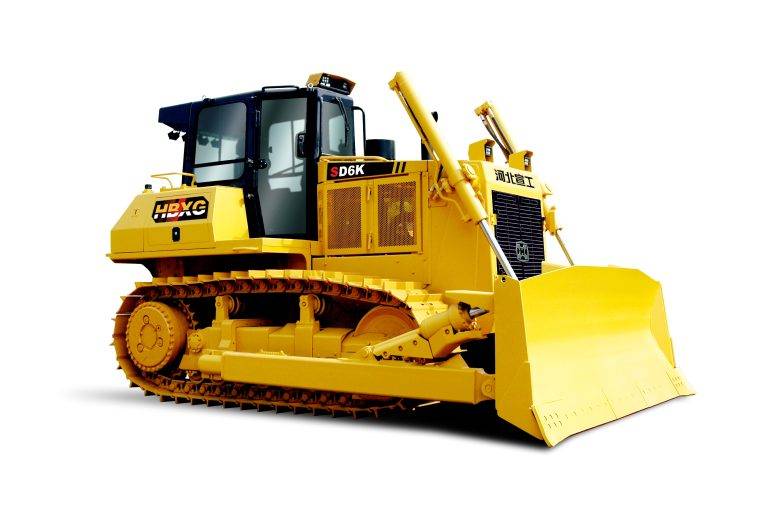 HBXG SD7N yellow crawler bulldozer front view
