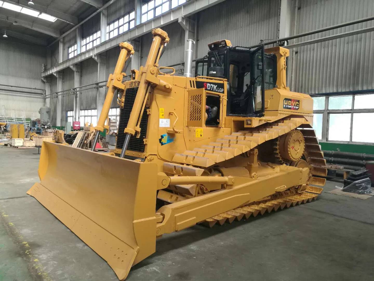 HBXG bulldozer with a specialized landfill blade for waste handling - HBXG