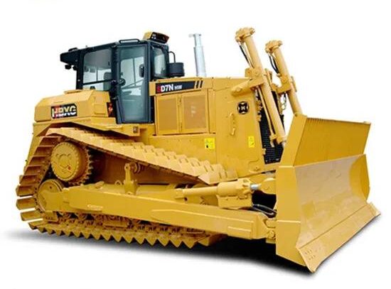 HBXG SD7 bulldozer for rent on a construction site - HBXG