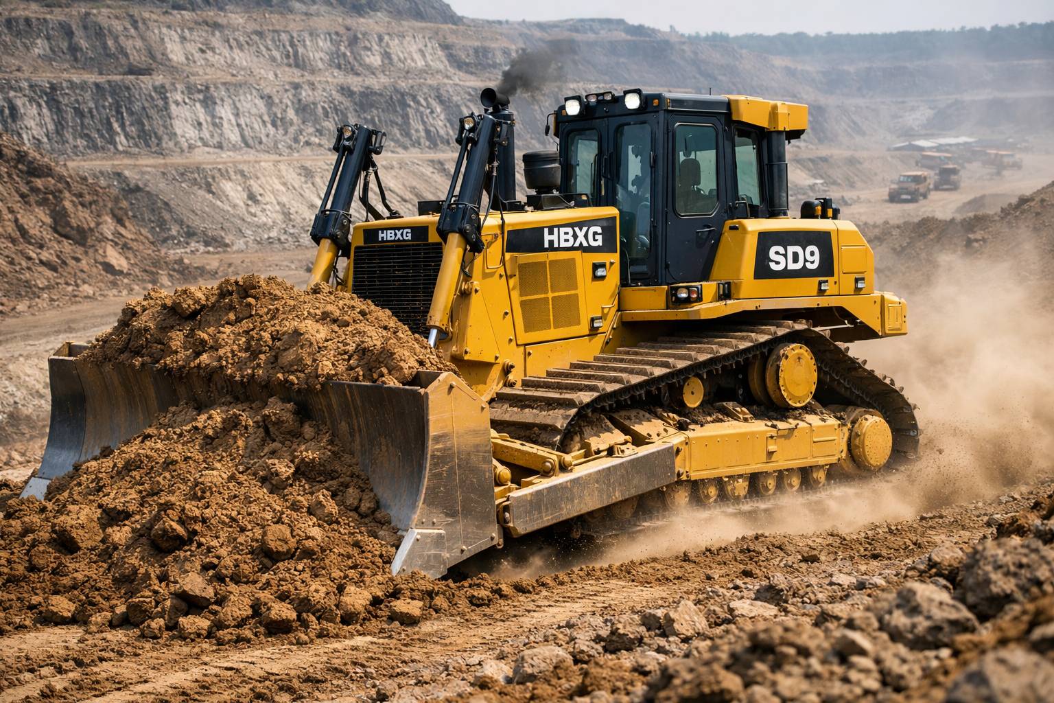 HBXG SD9 bulldozer in action